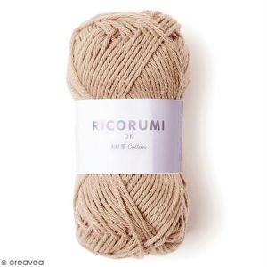Rico Design Fil à crocheter en coton - Ricorumi - Beige - 25 g