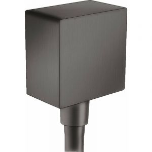 Hansgrohe Fixfit Coude de Raccordement Square, Noir Chromé Brossé, 26455340