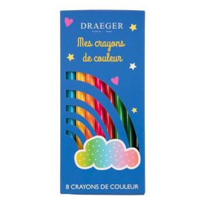 8 Crayons De Couleur Arc-en-ciel - Draeger Paris