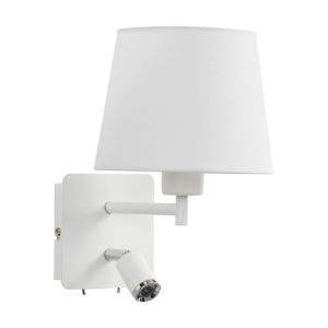 Millumine Applique de chevet blanche avec liseuse led