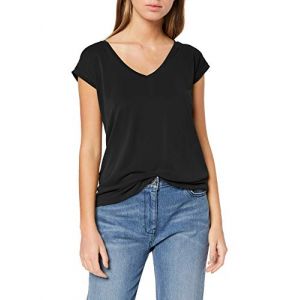 Image de Pieces T-shirt, col V Noir - Taille L;M;S;XL;XS