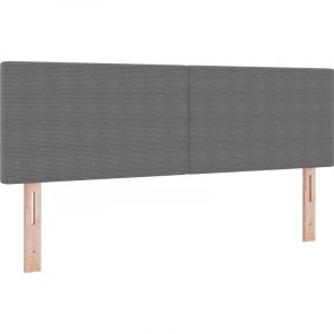VidaXL Tête de lit Design Simple Gris Clair 140 cm Tissu Velours