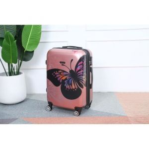 CELIMS - Valise en Polycarbonates - 4 roulettes Doubles - Cadenas TSA - Plus de contenance avec Son Soufflet - Rose Gold