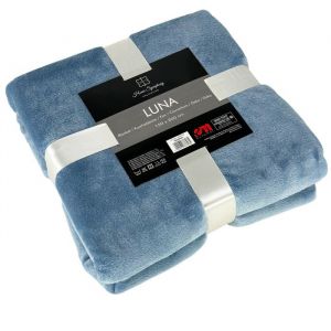Couverture Microfibre Flanelle Couverture câlin Couverture jeté de lit 150x200 cm Bleu