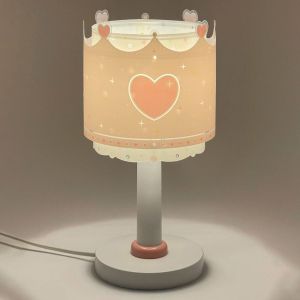 Dalber Lampe de chevet ou de table enfant Little Queen Reine Princesse Couronne, 61101N, G4 - LED 4 W - Ampoule incluse