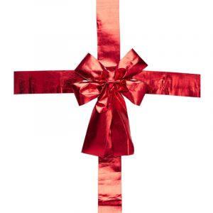 Noeud rouge de Noël pour porte intérieure ou extérieure