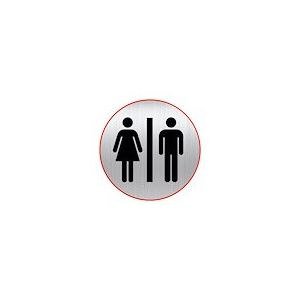 Viso Plaque pictogramme &Oslash; 8 cm &laquo; toilette homme/femme &raquo; Durable