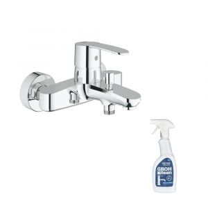 Grohe Mitigeur bain douche Wave Cosmopolitan mural Quickfix + nettoyant Grohclean