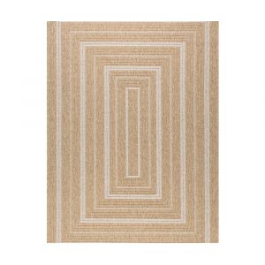 Tapis ext&eacute;rieur - 60x90cm - naturel - 100% polypropyl&egrave;ne r&eacute;sistant aux UV - 1400 gr/m2 - TYCIA