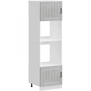 VidaXL Armoires de four 2 pcs Kalmar gris béton bois d'ingénierie