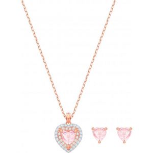 Image de Swarovski Collier et pendentif 5470897 - Collier et pendentif Set C?ur Dorée Rose Femme