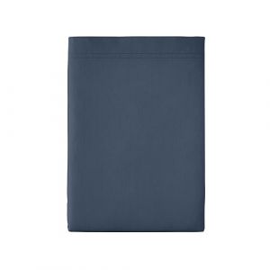 Essix Drap Plat, Percale de Coton, Bleu Nuit, 240x300 cm