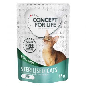 Concept for Life Sterilised Cats en gelée lapin sans céréales - 48 x 85 g