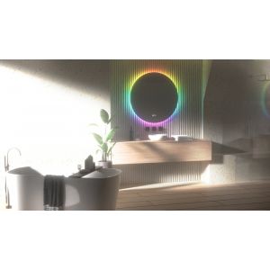 Miroir led aurora d.80 cm