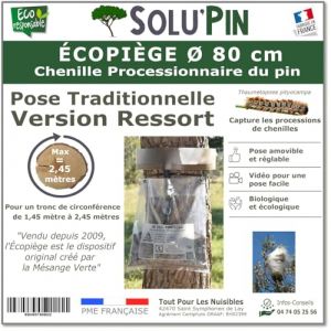 Tout Pour Les Nuisibles - SoluPin Collier &Eacute;COPI&Egrave;GE &Oslash;80 cm Version Ressort