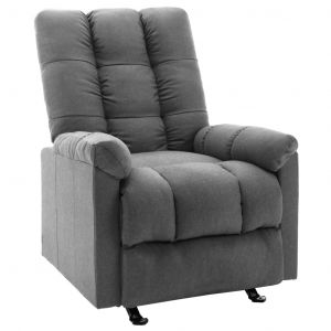 Image de VidaXL Fauteuil inclinable Gris clair Tissu. Produit Neuf ! Garantie 0 ans !