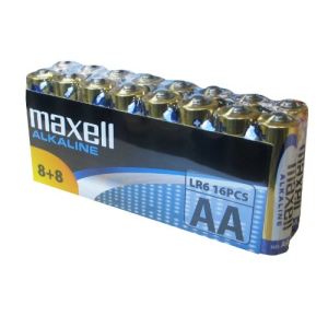 Maxell 16 piles alcalines LR06 AA