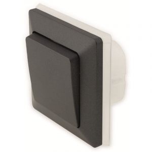 Chilitec MILOS Interrupteur va-et-vient 23238, IP44, 10 A, 250 V, encastr&eacute;, anthracite