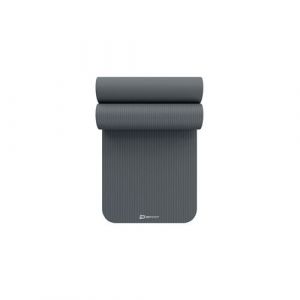 Tapis de fitness Hop-Sport 190 x 60 cm x 1 cm, tapis de sport - ménageant les articulations & antidérapant, tapis de fitness en mousse NBR + sangle de transport, Graphite