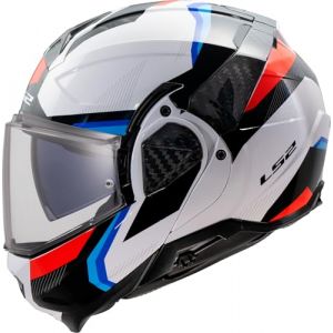 Ls2 Casque Moto Modulable ADVANT II Triple White Blue Red, 3XL