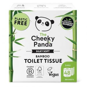 The Cheeky Panda Toilet Roll: Plastic Free Bamboo Toilet Paper 48 R...