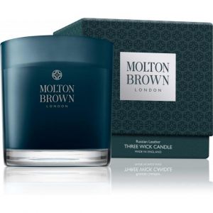 Image de Molton Brown Men's Russian Leather 3-Wick Scented Candle 480Gr