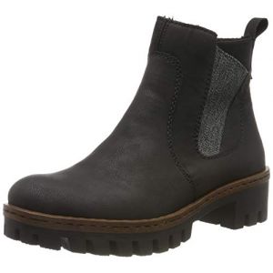 Rieker Herbst/Winter, Bottes Chelsea Femme, Noir