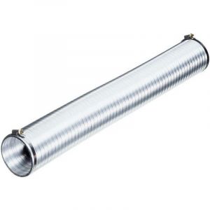 Wallair Tube de ventilation flexible N51808 (Ø x L) 10 cm x 2.5 m aluminium argent