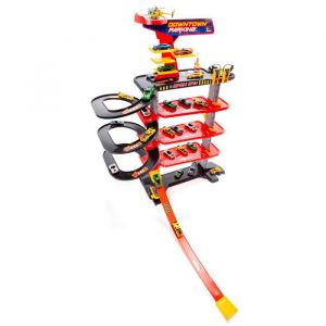 Image de Molto Garage de Jouet Downtown 5 Étages XL avec Rampe en Spirale. Garage avec Station-Service et rampes. Jouet pour enfants