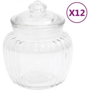 Image de VidaXL Pots de conservation 12 pcs 500 ml Verre