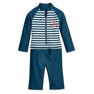 Playshoes Maillot de bain 1 pi&egrave;ce bras 1/1 avec protection UV b&eacute;b&eacute; Maritime