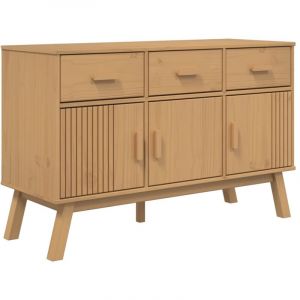 VidaXL Buffet olden marron 114x43x73,5 cm bois massif de pin Brun