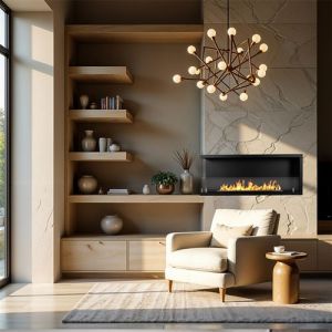 Image de Chemin&eacute;e d'angle encastrable au bio&eacute;thanol Biocamino 120x45 Sutri 120