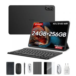 Blackview Mega 2 12" FHD+ 2K 12 Go/256 Go 4G Android 15 Gris + Pack d'accessoires
