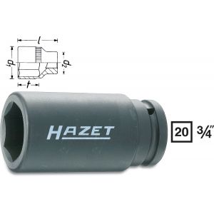 Hazet 1000SLG-36 - Douille &agrave; 6 pans &agrave; chocs Carr&eacute; creux 20 mm (3/4") Taille: 36 L: 100 mm