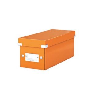 Image de Leitz 6041-00-44 - Boîte de rangement Click & Store, format CD, en PP, coloris orange métallique