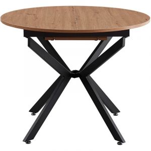 Table à manger extensible effet bois 4/6 personnes 100/140 cm - Marius