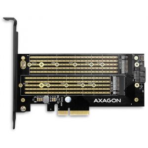 AXAGON PCEM2-D Carte PCI-Express PCIe convient pour (SSD): M.2 PCIe NVMe SSD
