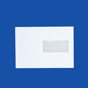 Lot de 20 enveloppe courrier A5 avec fenêtre - C5 papier velin blanc 90g format 162 x 229 mm une enveloppe blanche avec fermeture