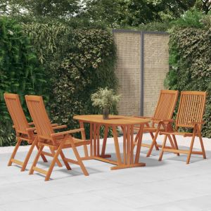 VidaXL Chaises de jardin pliables 4 pcs Bois d'eucalyptus massif - N/A