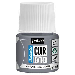 Pebeo Peinture cuir - Setacolor - Gris Béton - 45 ml