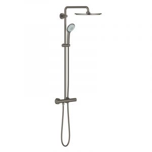 Grohe Euphoria System 310 Colonne de douche avec thermostatique pour montage mural, Hard Graphite brossé (26075AL0)