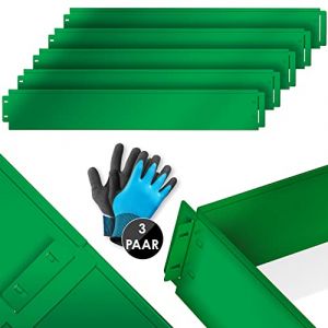 KESSER Bordure de pelouse Bordure de parterre Bordure de massif 5 m 10 m 15 m 20 m 25 m 30 m 35 m 40 m 45 m 50 m 100x14 cm ou 100x18 cm Bordure de