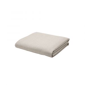 Drap plat uni en lin beige 270x300