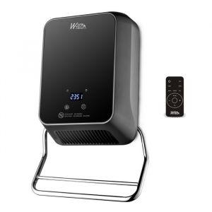 Warm tech Radiateur soufflant mural s&egrave;che serviettes 2000W avec fa&ccedil;ade en verre.