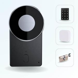 BT Security Pack Serrure connect&eacute;e locky-4 Smart Lock 2.0 + Clavier sans Fil + passerelle + Cylindre Ajustable