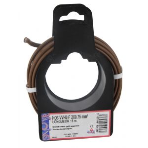 Dhome H03 vvh 2-f ovoide 2 x 0,75 mm² ls 5 marron -