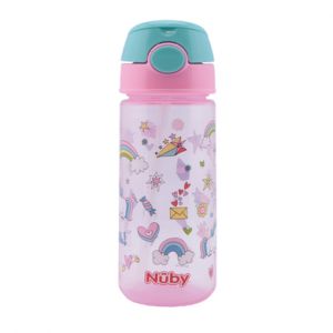 Nûby Gourde à paille enfant Active PP 540 ml, rose