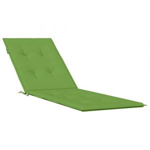 VidaXL Coussin de chaise longue vert m&eacute;lang&eacute; (75+105)x50x3 cm tissu, coussin de chaise de terrasse, coussin de chaise, 4002492