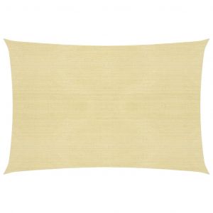 VidaXL Voile d'ombrage 160 g/m² Beige 6x7 m PEHD
